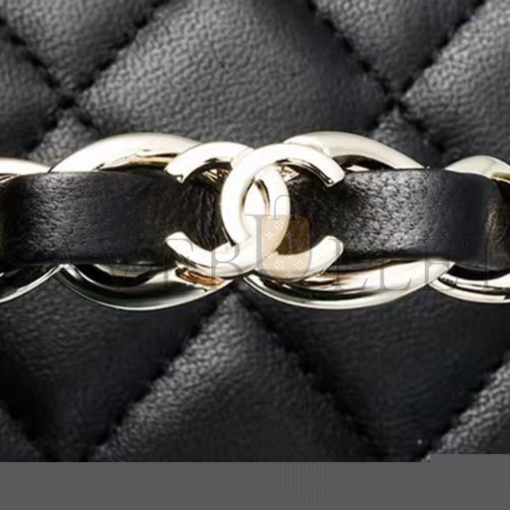 Ch*el master 23k double handle makeup box black ap2199 (17*9.5*7.8cm)